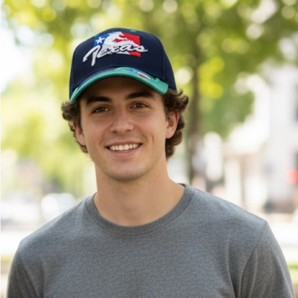 Santo Cap Texas Logo Navy Wool Blend Hat Baseball Cap